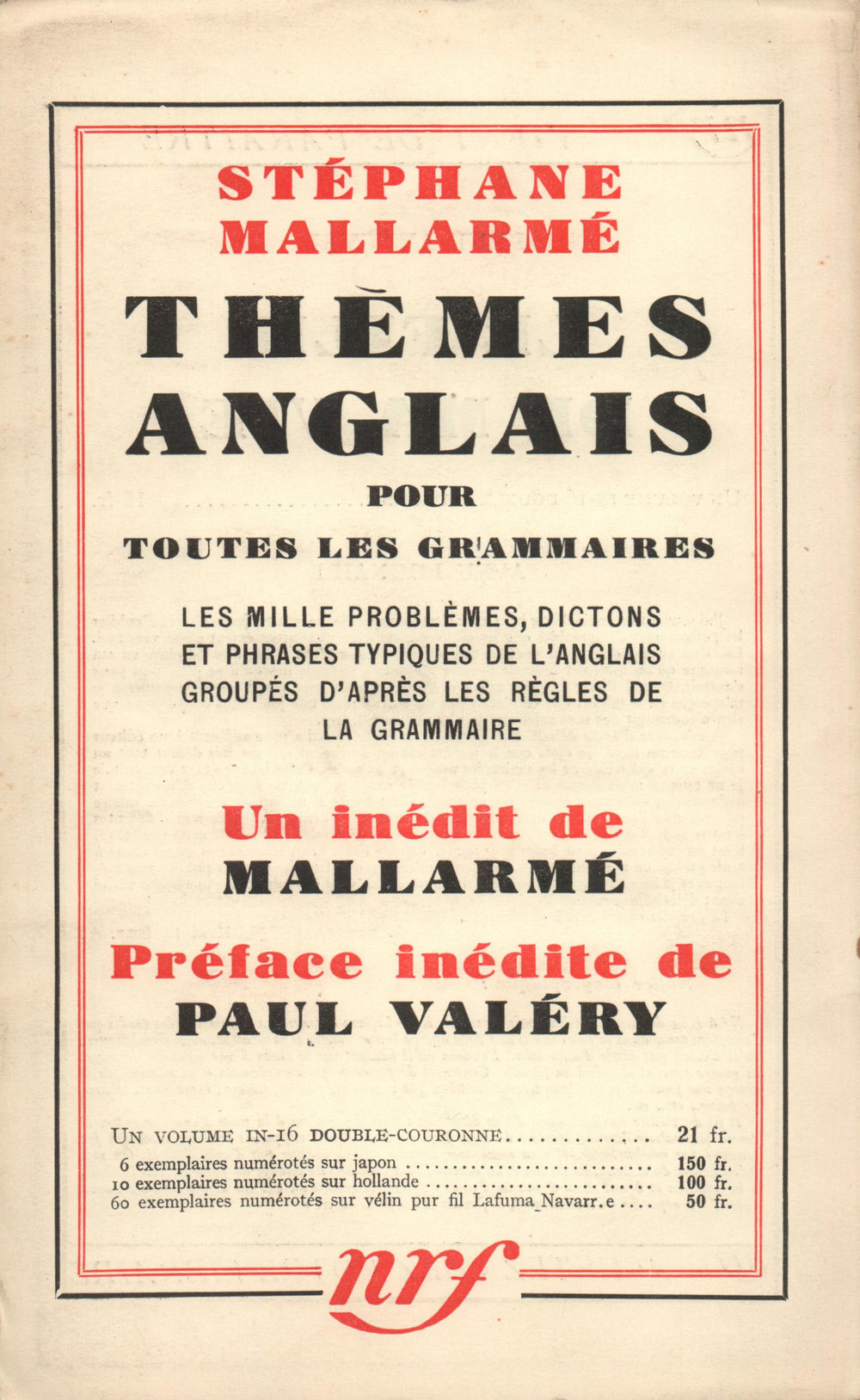 La Nouvelle Revue Française N° 286 (Juillet 1937)