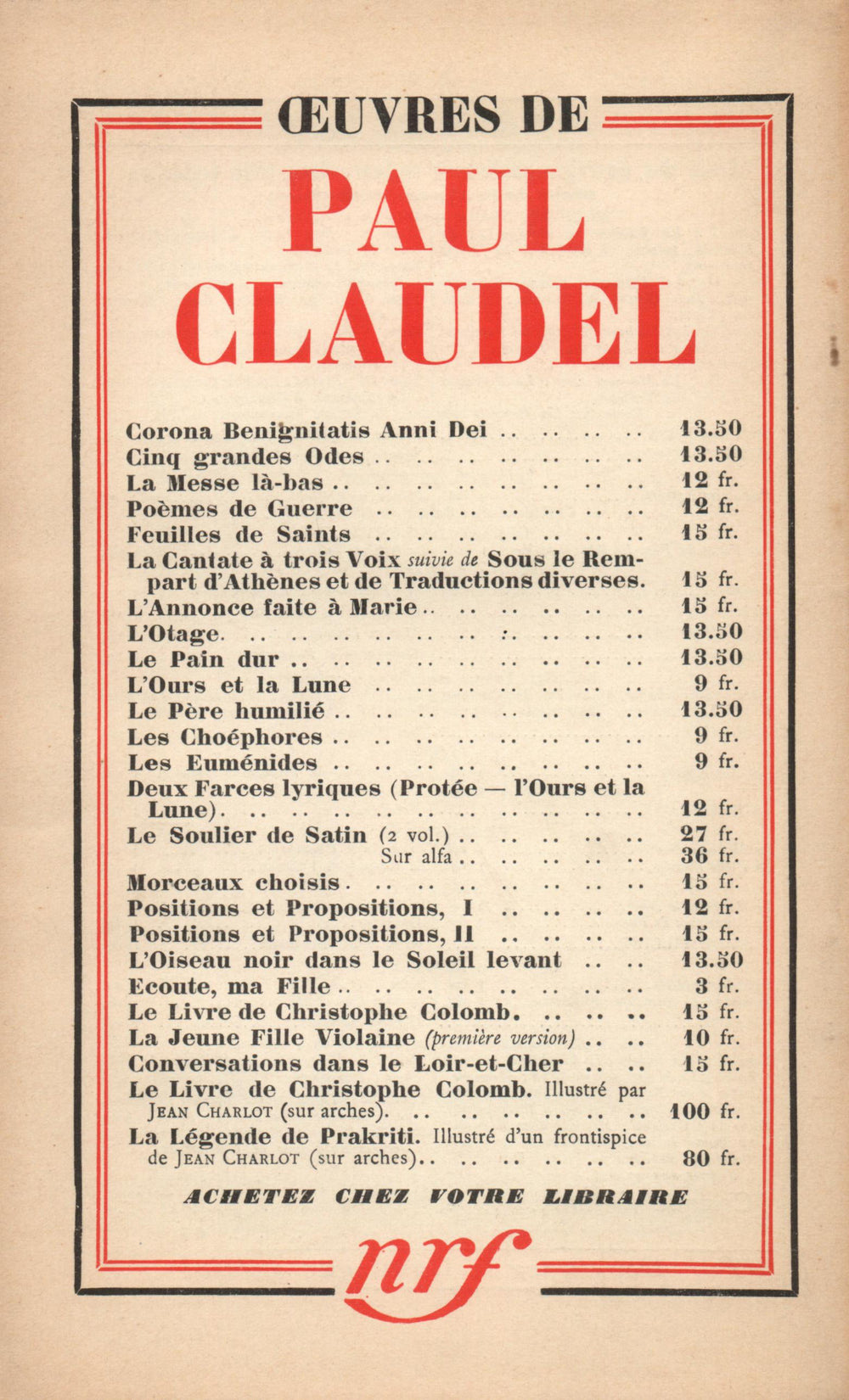 La Nouvelle Revue Française N° 260 (Mai 1935)