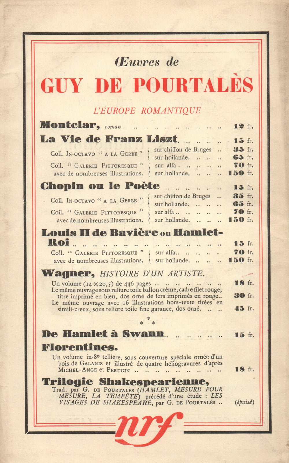 La Nouvelle Revue Française N° 276 (Septembre 1936)