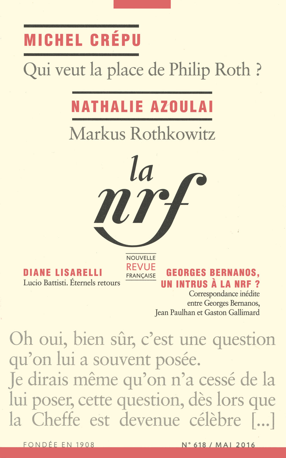 Bernanos, un intrus à la NRF ? Correspondance inédite