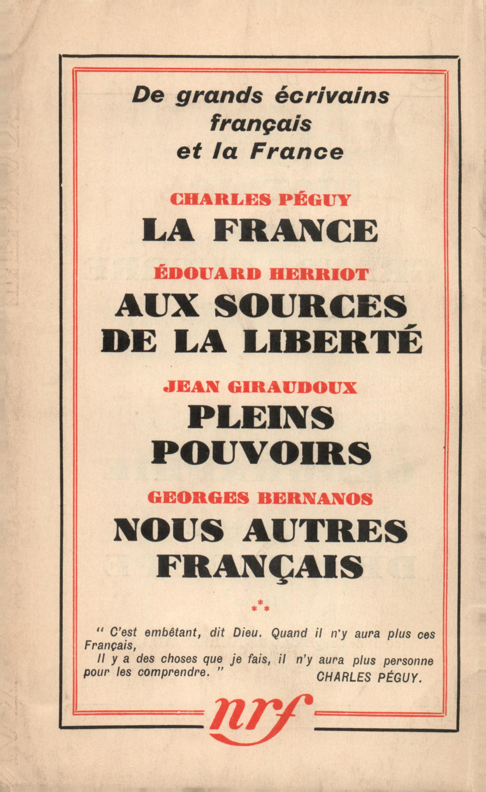 La Nouvelle Revue Française N' 313 (Octobre 1939)